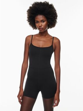 Wilfred Black Workout Slim-Fit Romper Bodysuit